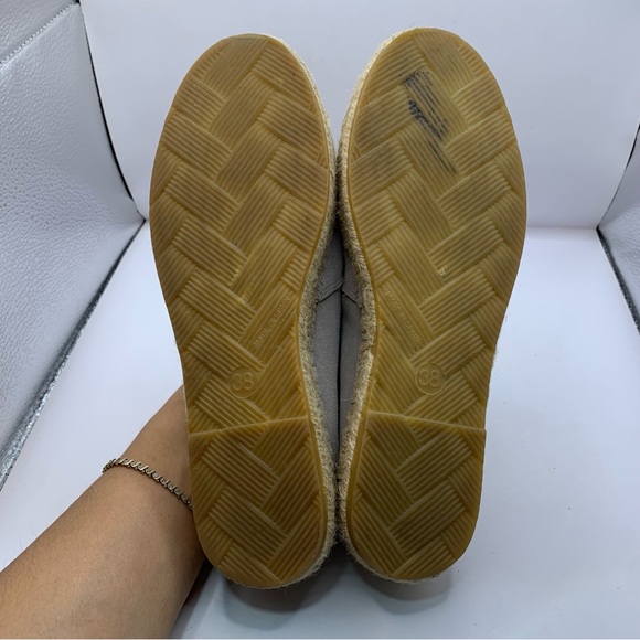 Fabiolas Women's Espadrilles grey suede platform flats size 38 US 7.5-8 - Picture 8 of 8